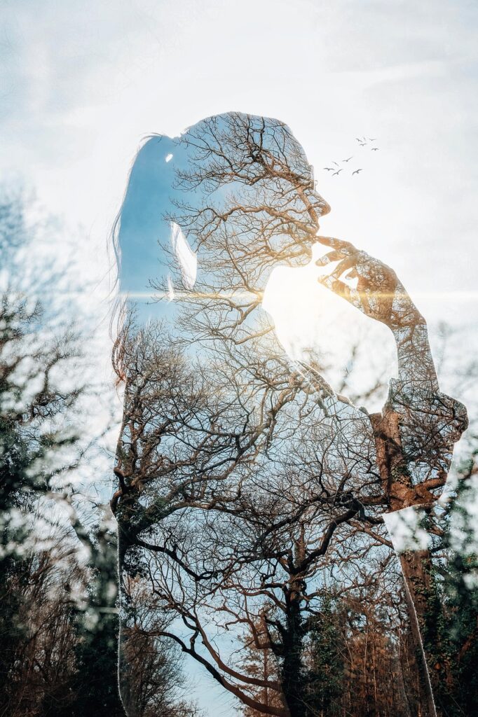 nature, forest, girl